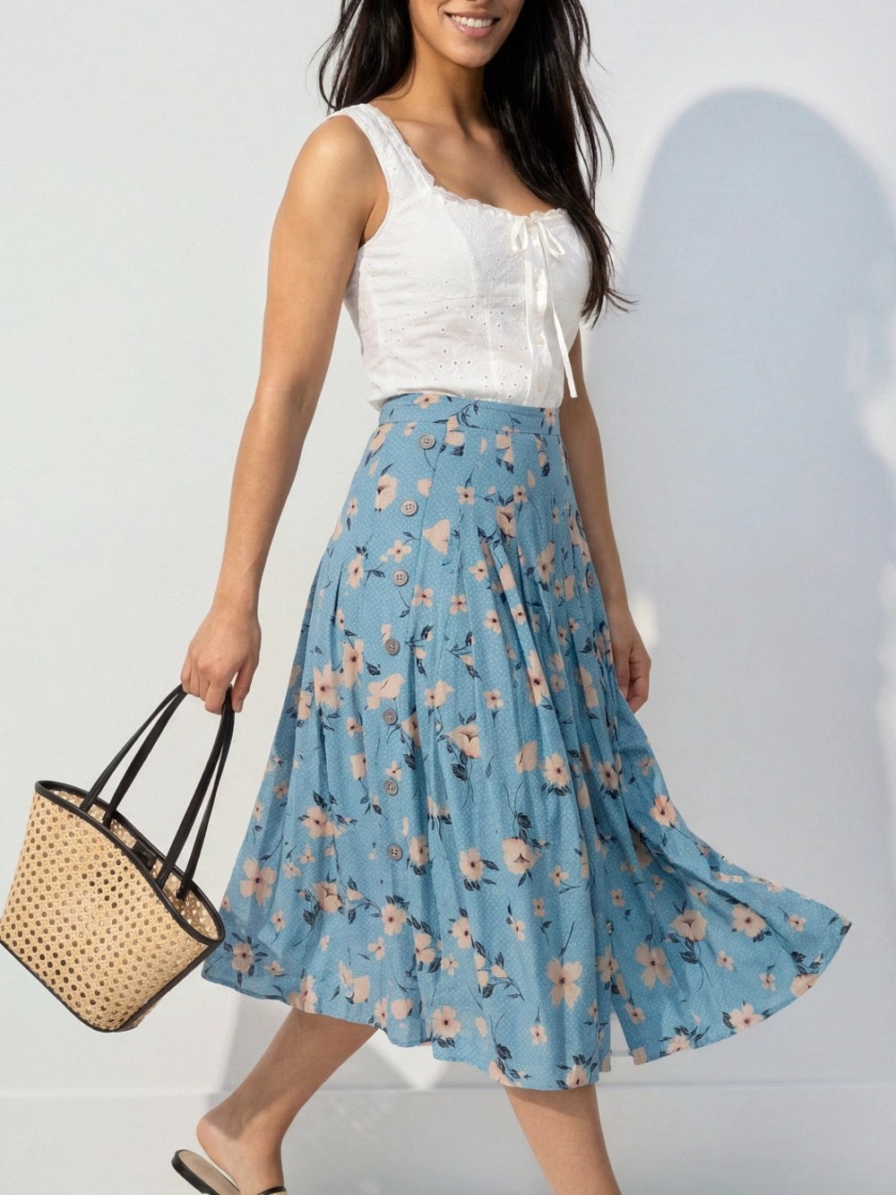 Rebeccca Taylor Daniella Floral Jacquard Skirt